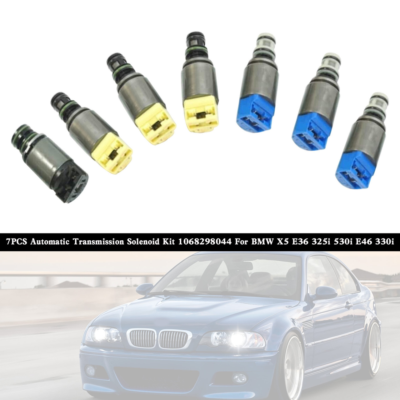 7PCS Automatic Transmission Solenoid Kit 1068298044 For BMW X5 E36 325i 530i E46 330i