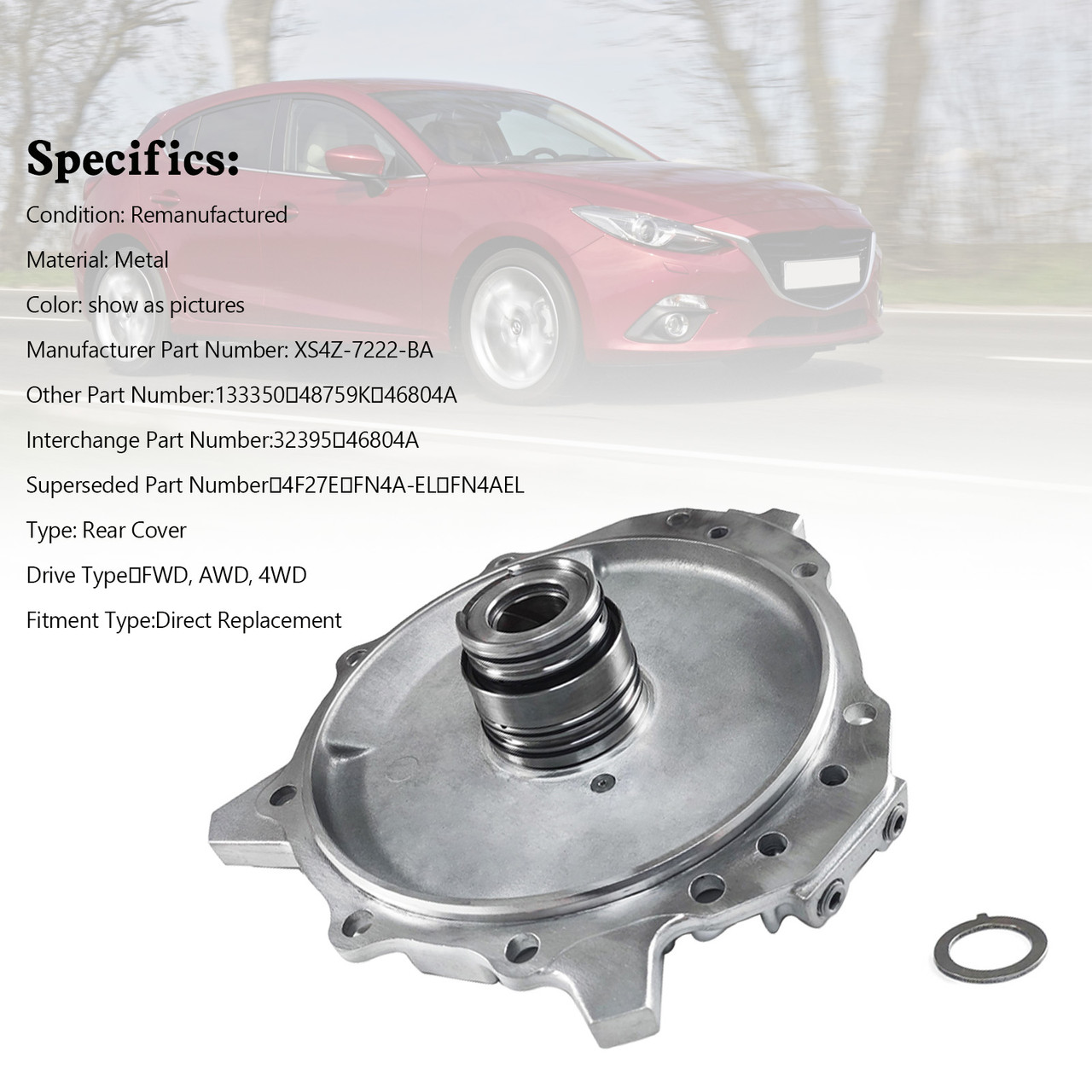 4F27E FN4A-EL Transmission REAR COVER Aluminum 1999-UP 4 SPEED