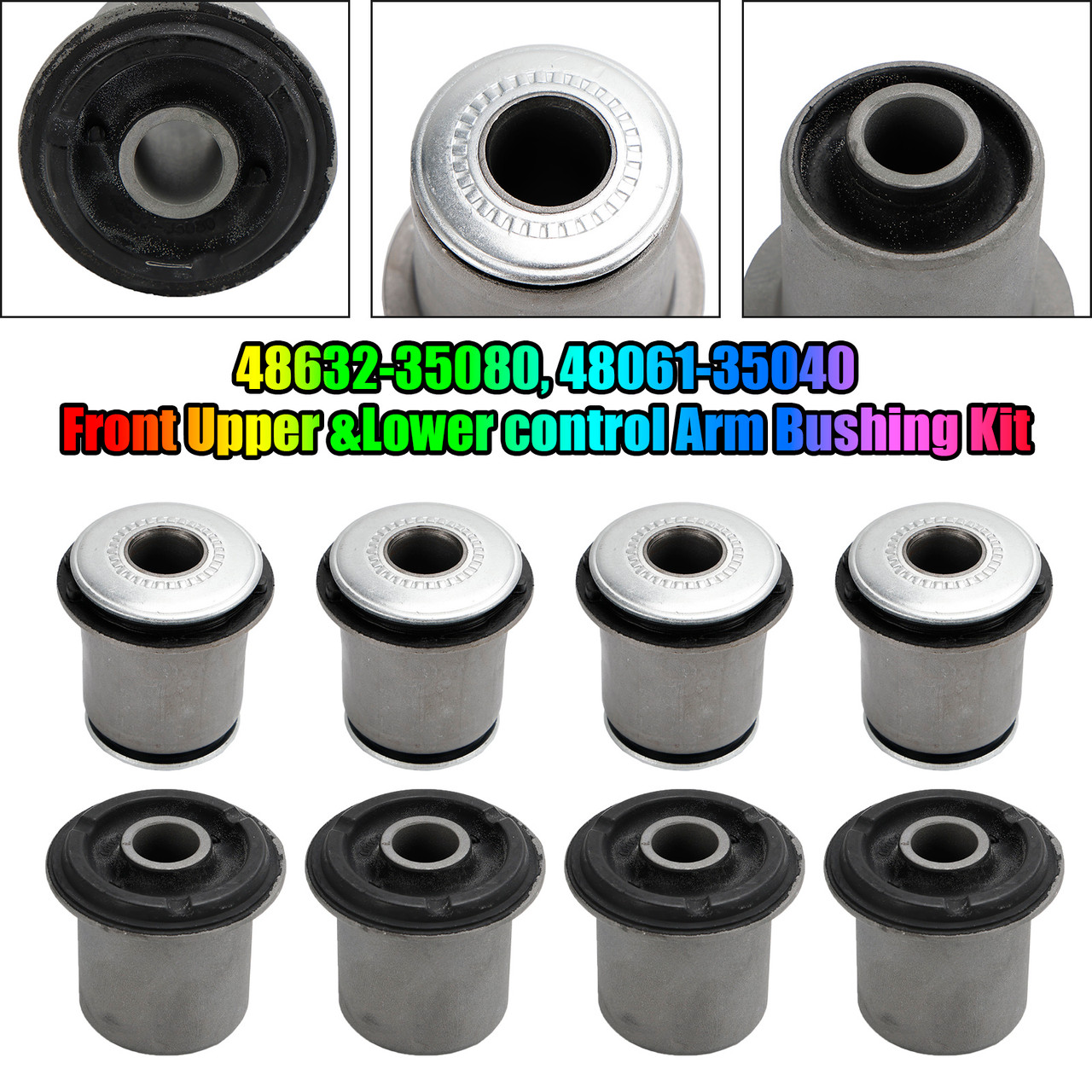 Front Upper & Lower control Arm Bushing Kit For Toyota Tacoma 4Runner 96-02