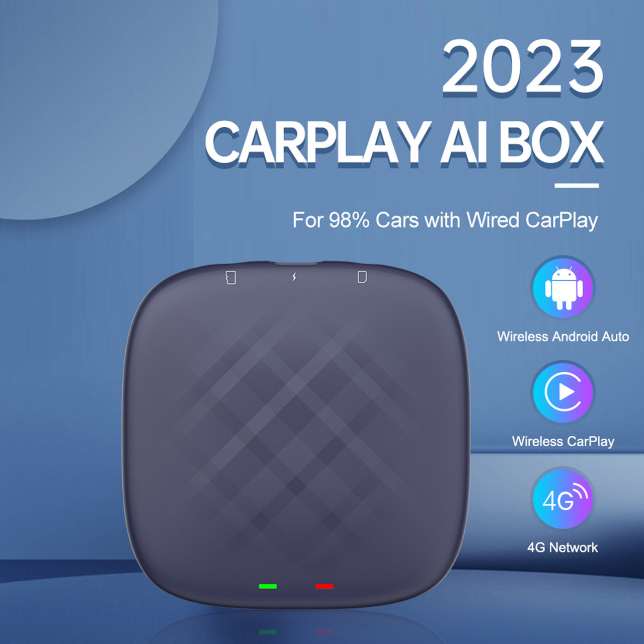 Carlinkit Carplay AI Box Plus Android 13 4+64GB Wireless GPS Bluetooth Adapter