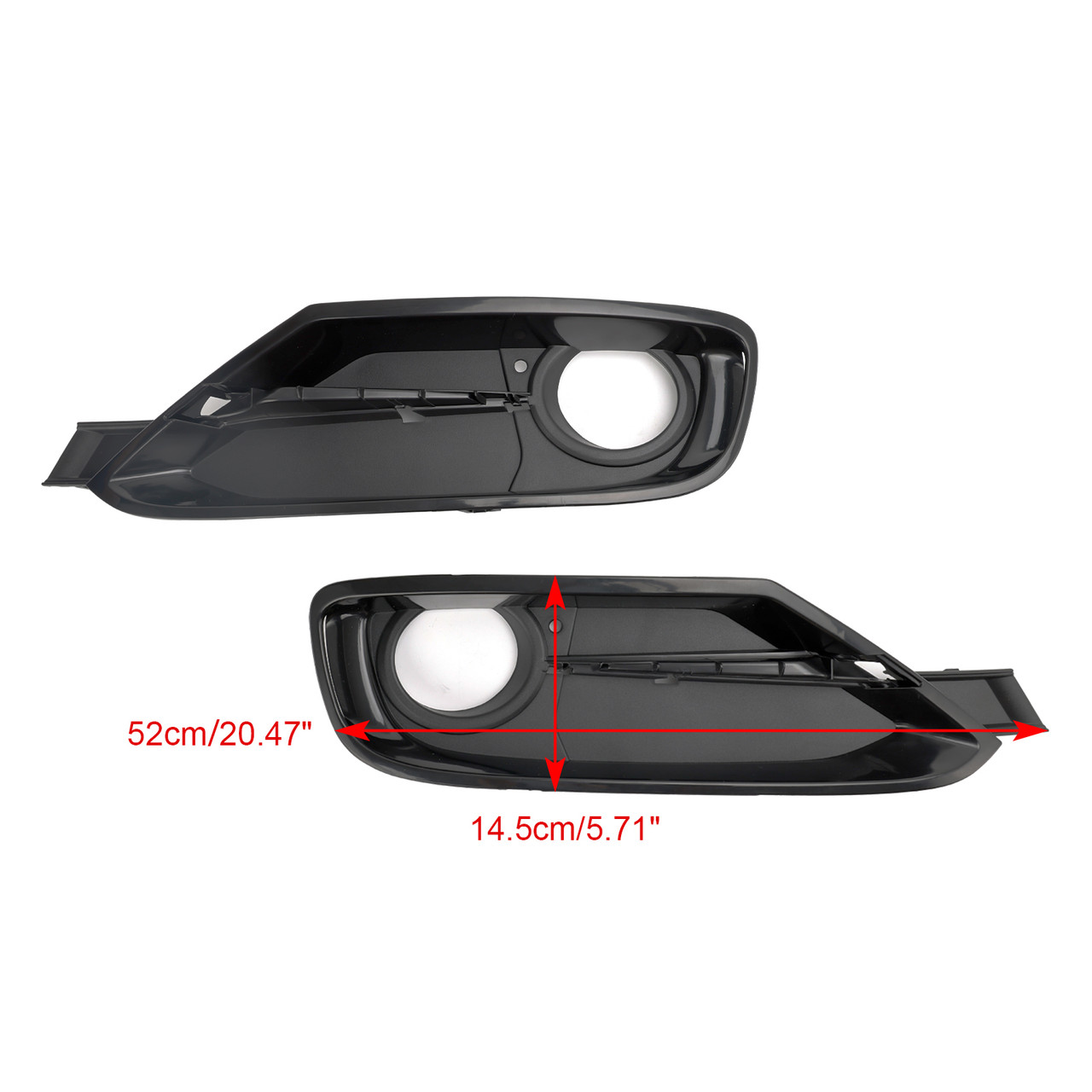 2PCS Front Bumper Fog Light Grille Covers Fit BMW 3 Series F30 F31 2013-2015