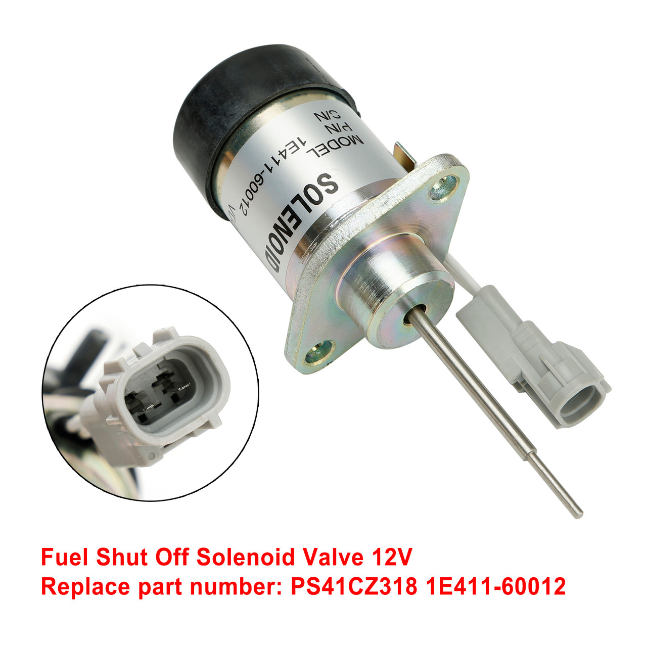 PS41CZ318 1E411-60012 Fuel Stop Solenoid 12V For Kubota 325 Engine