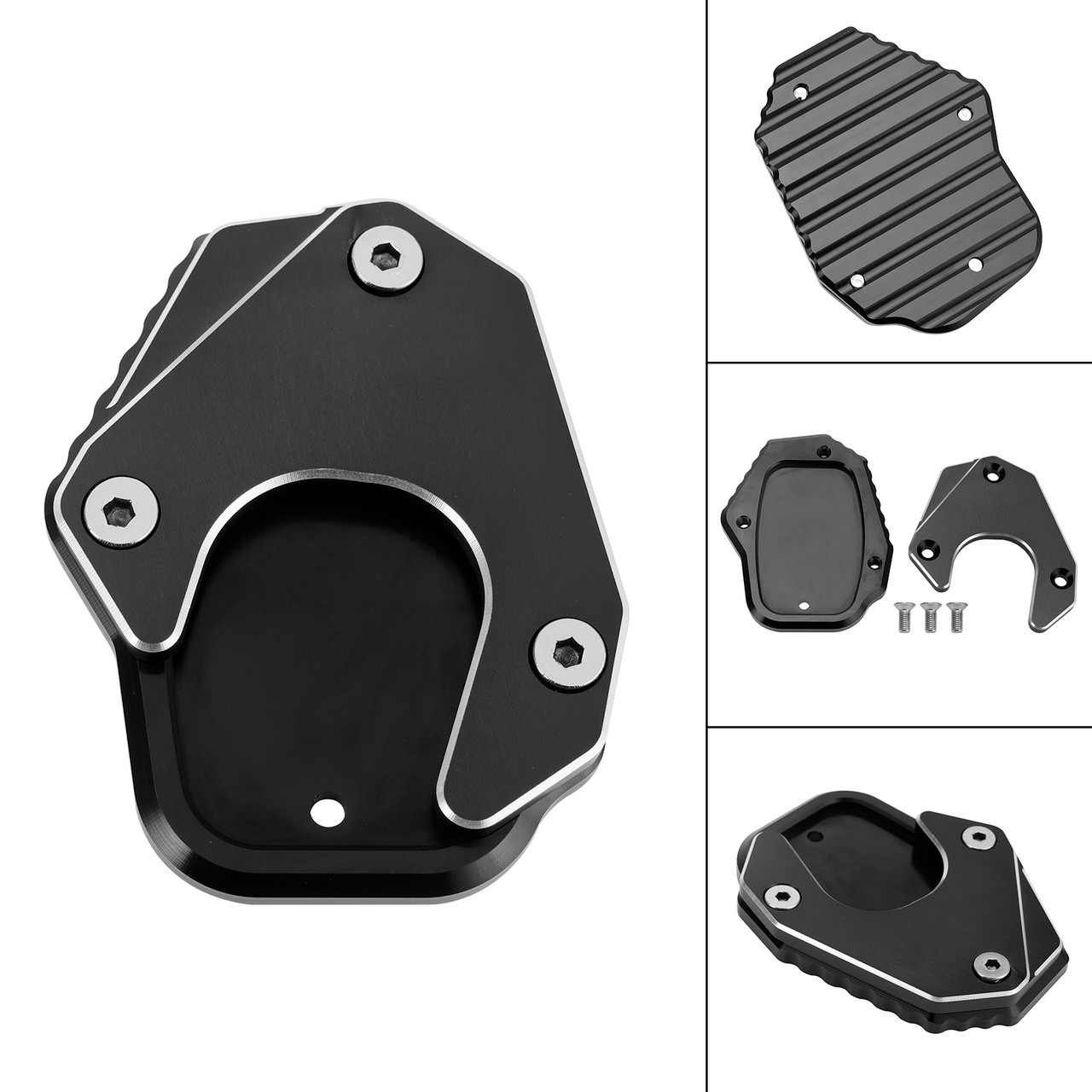 Kickstand Enlarge Plate Pad fit for Honda CRF250L 2017-2020 BLK