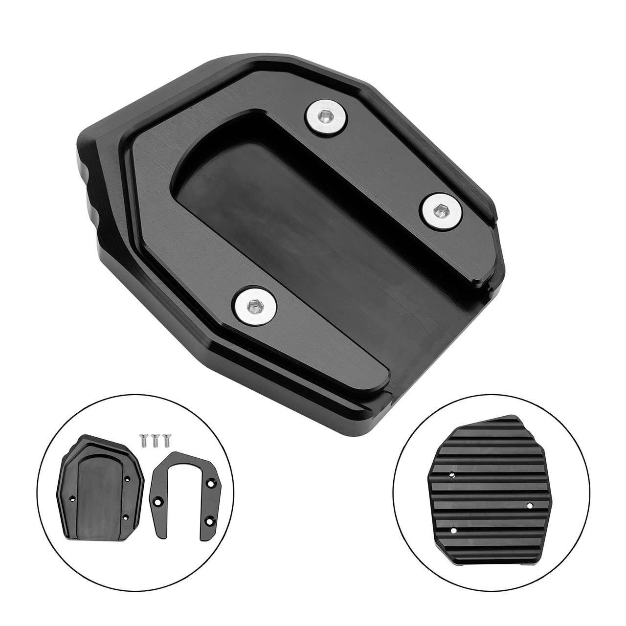 Kickstand Enlarge Plate Pad fit for Kawasaki Vulcan S 650 VN650 2015-2021 BLK