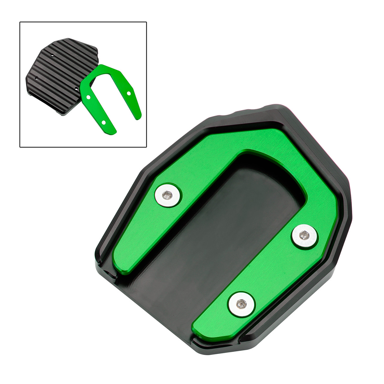 Kickstand Enlarge Plate Pad fit for Kawasaki Vulcan S 650 VN650 2015-2021 GRN