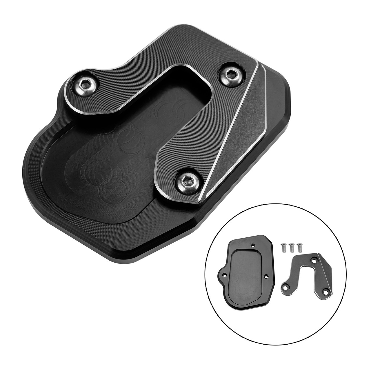 Motorcycle Kickstand Enlarge Plate Pad fit for BMW F900R F900 R 2020 BLK