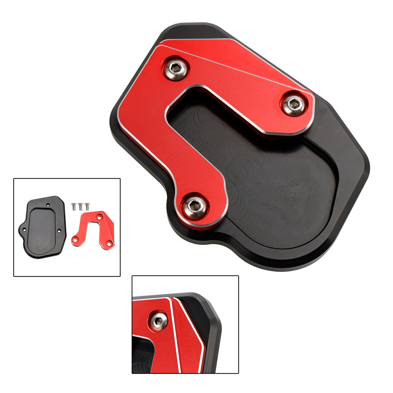 Motorcycle Kickstand Enlarge Plate Pad fit for BMW F900R F900 R 2020 RED