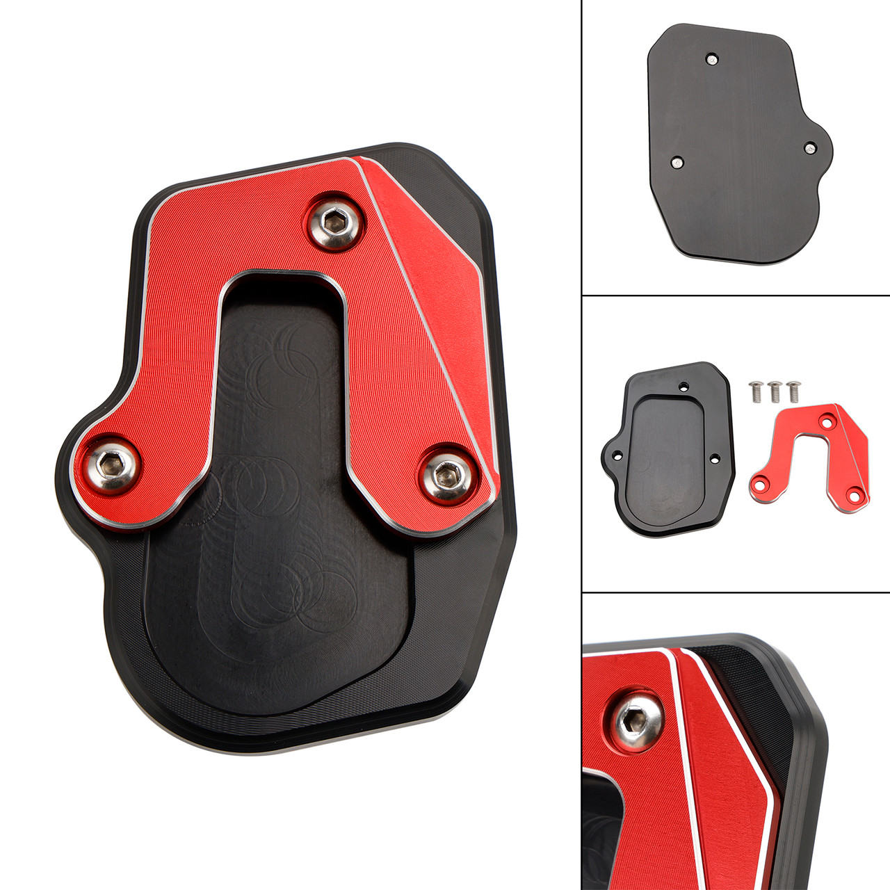 Motorcycle Kickstand Enlarge Plate Pad fit for BMW F900R F900 R 2020 RED