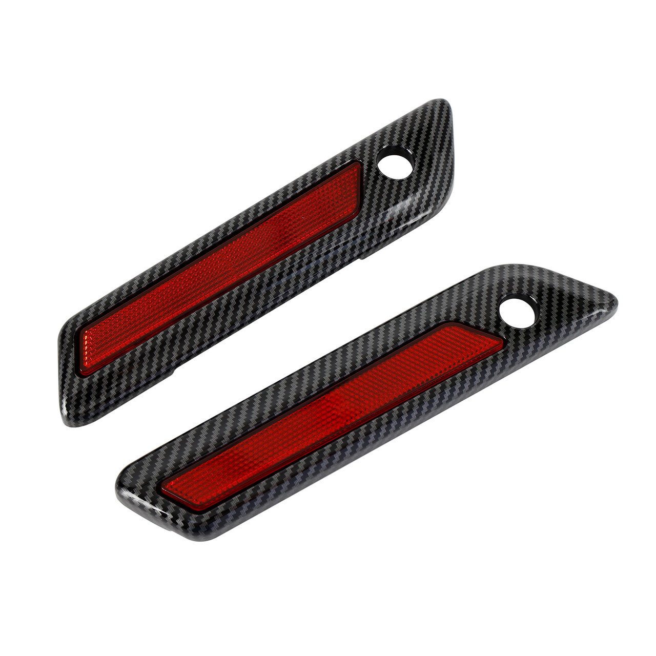 Saddlebag Latch Reflective Cover Carbon_Red For Touring Road Glide King 14-23