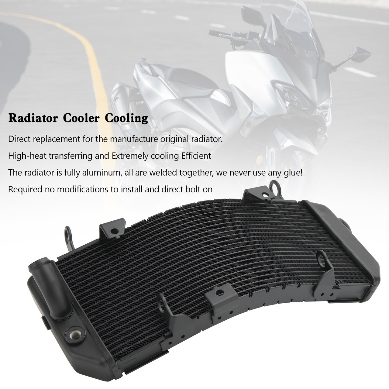 Aluminum Radiator Cooling Cooler For Yamaha T-max 530 17-19 T-max 560 21-23