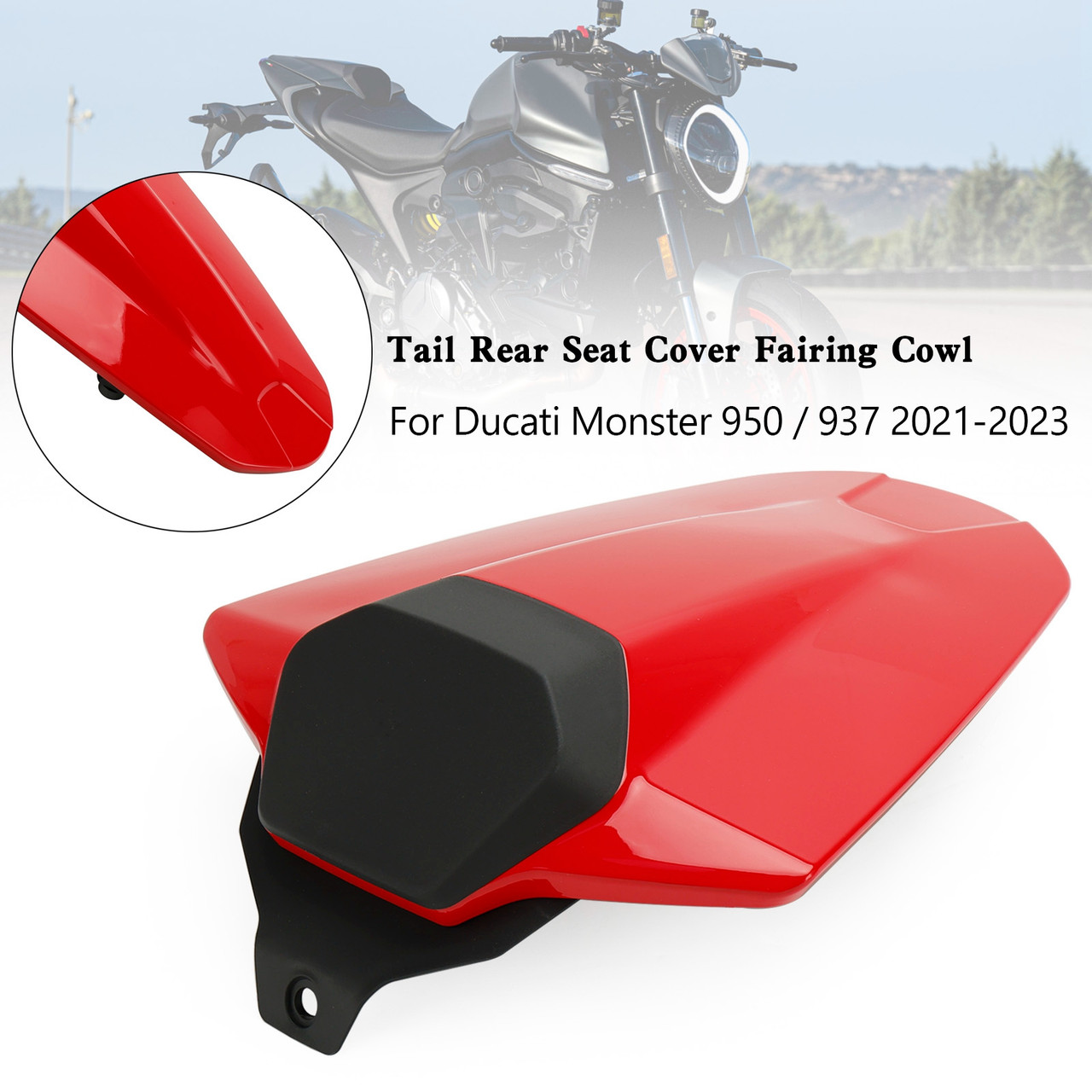 Tail Rear Seat Cover Fairing Cowl For Ducati Monster 950 937 2021-2023 RED