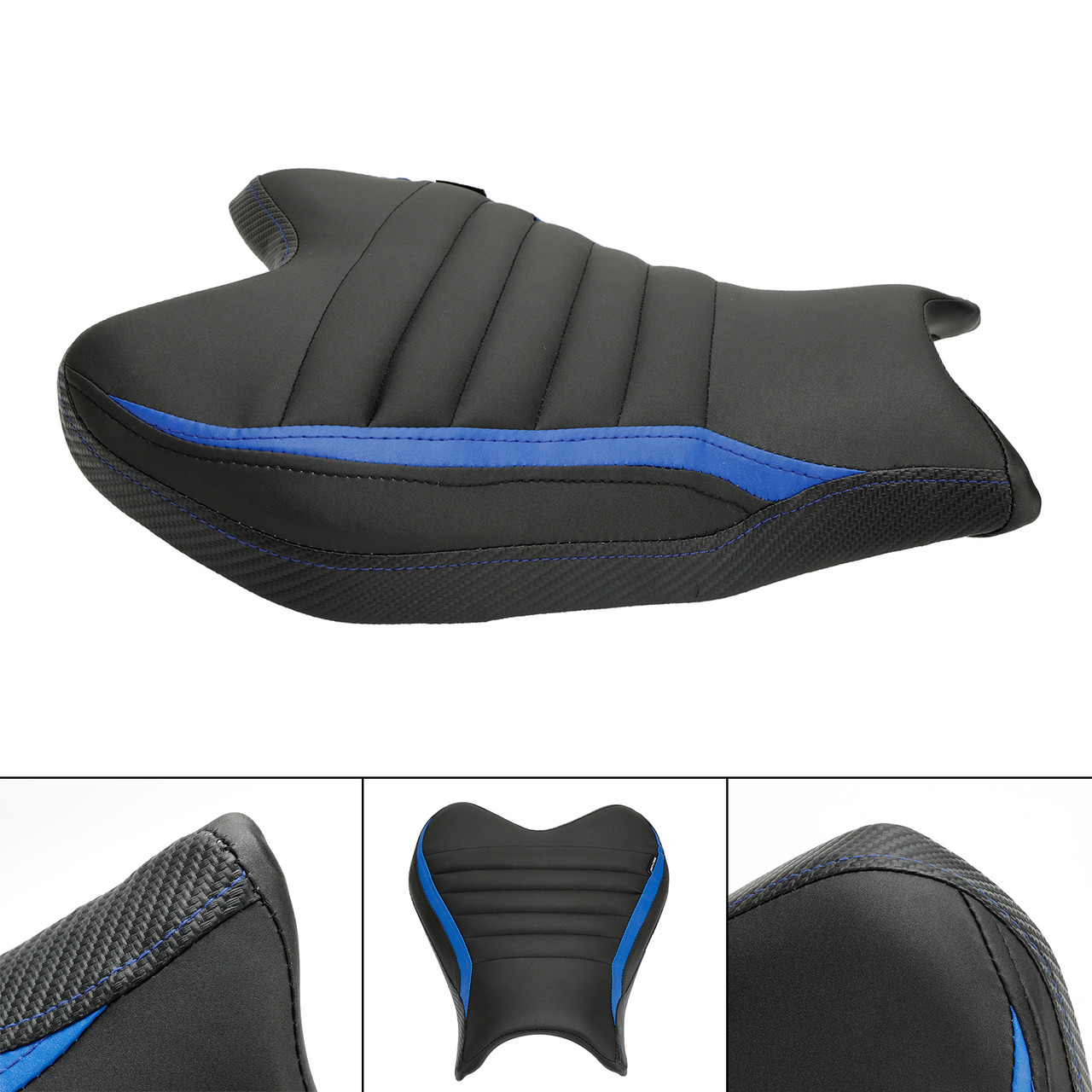 Front Raider Seat Driver Cushion Pu Blue Fit For Yamaha Yzf-R7 Yzf R7 2021-2022