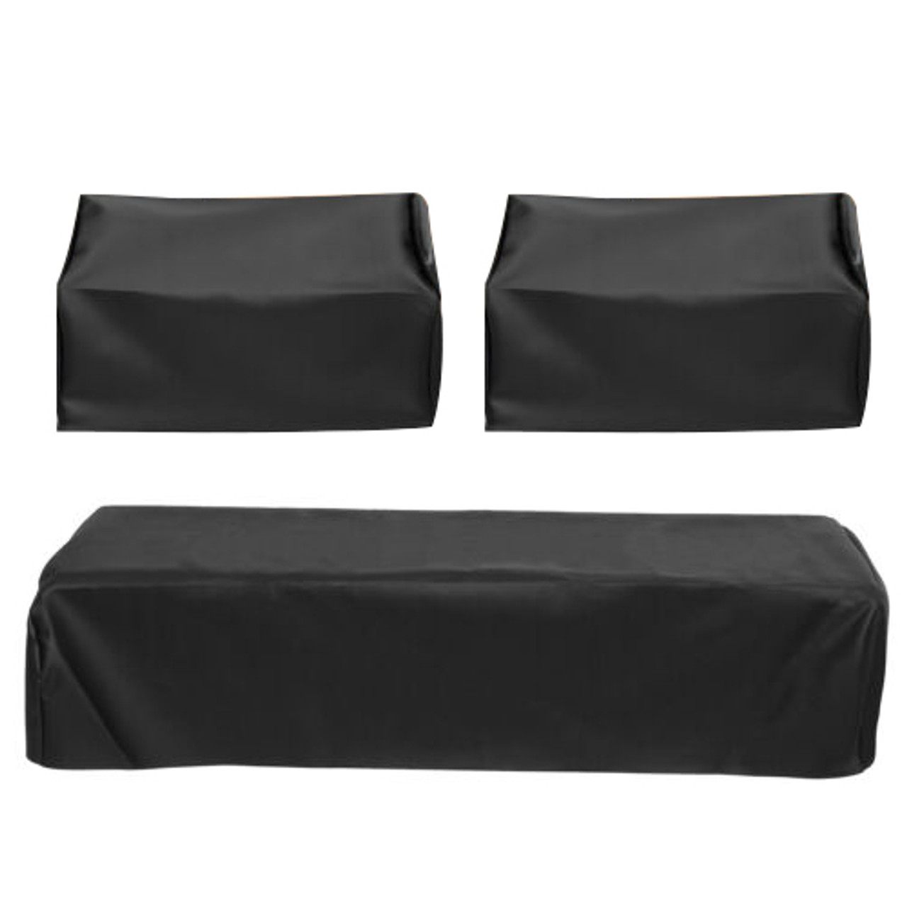 Set Club Car Front Seat Covers Pu Leather Black For Pre-2000 Ds Golf Cart 82-00
