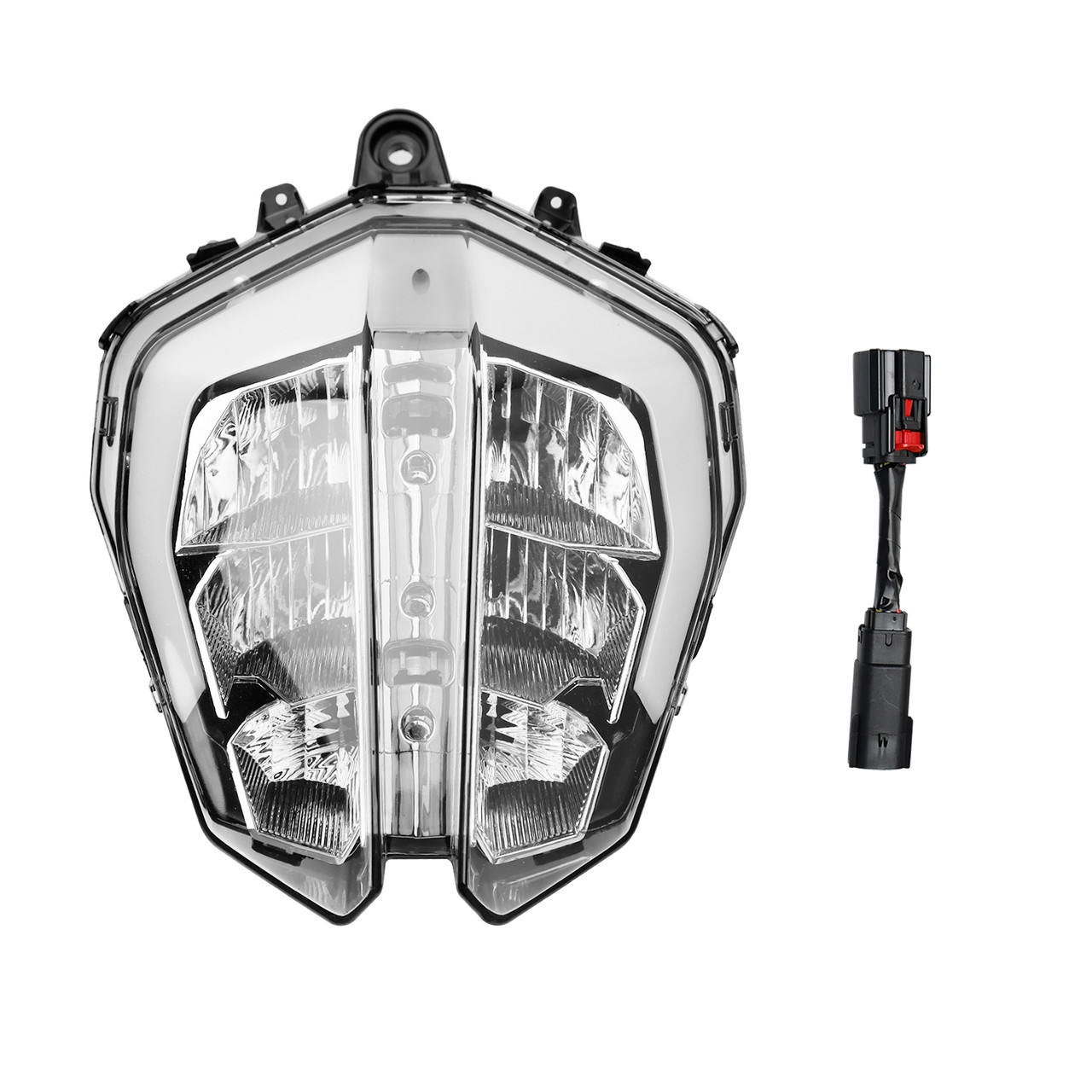 Front Headlight Grille Headlamp Led Protector Plastic Clear For 390 2018-2019