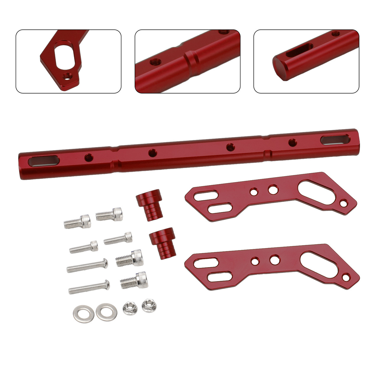 Cnc Cross Bar Adjustable Handlebar Balance Lever Universal Red For Motorcycle