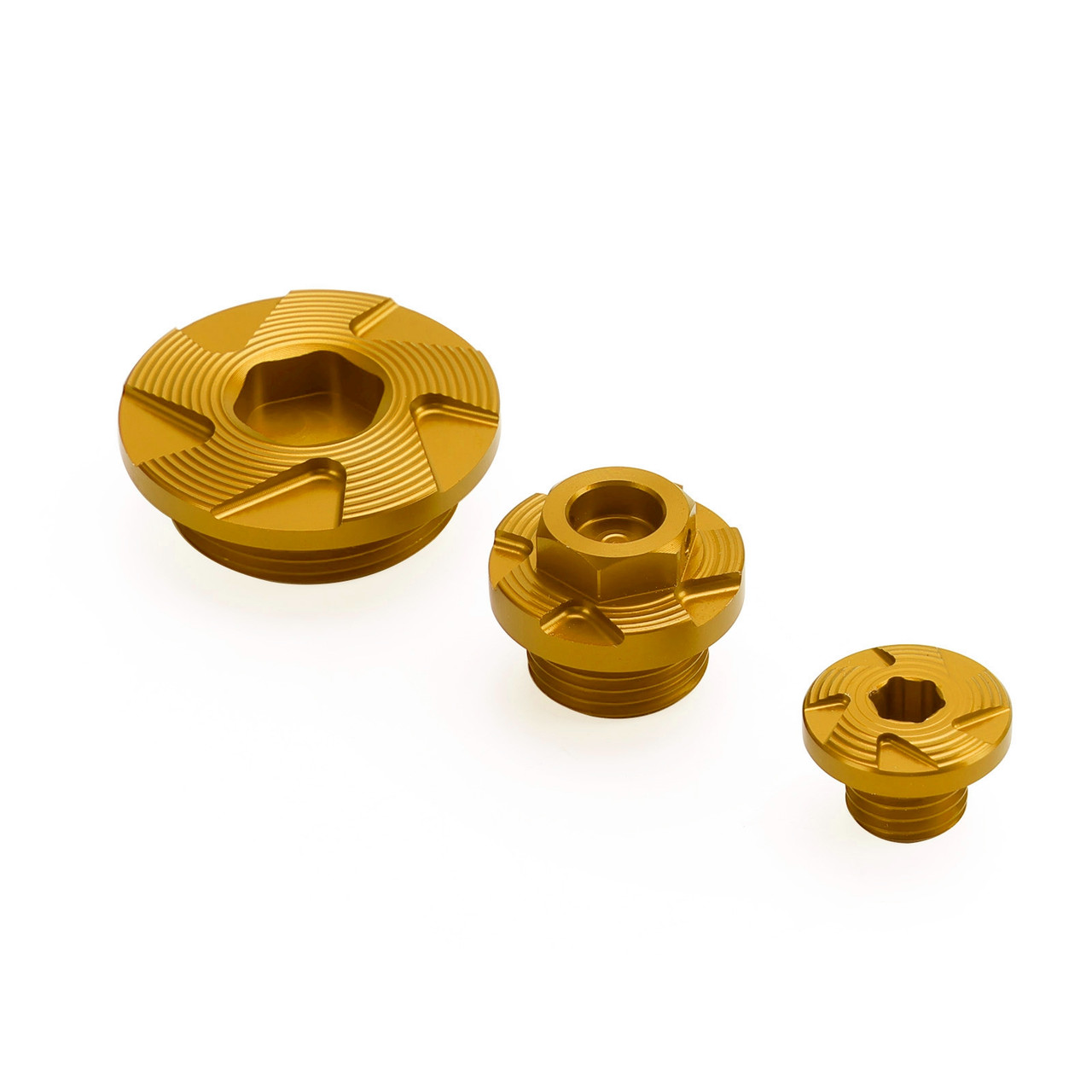 Gold Billet Engine Plug Kit For Kawasaki KX250 KX250F KX450 KX450F