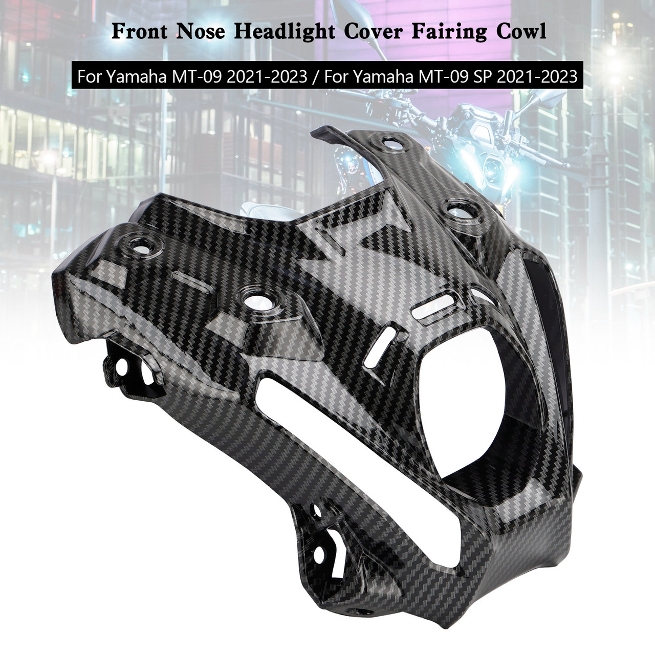 Front Nose Headlight Cover Fairing Cowl For Yamaha MT-09/MT-09 SP 2021-2023