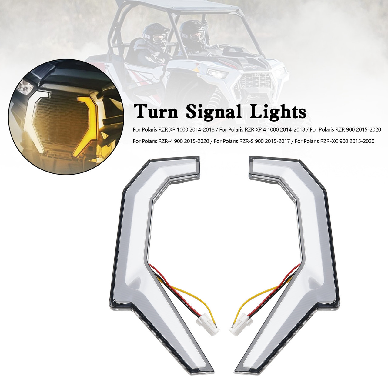 UTV Turn Signal Fang Accent Lights For Polaris RZR XP 4 1000/S 4 900 2014-2020