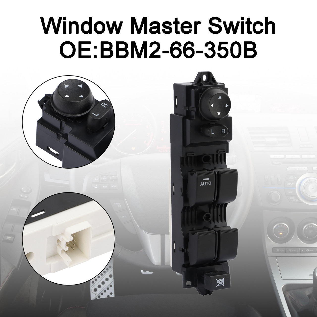 BBM266350 2010-2013 MAZDA 3 Electric Power Window Master Switch BBM2-66-350B