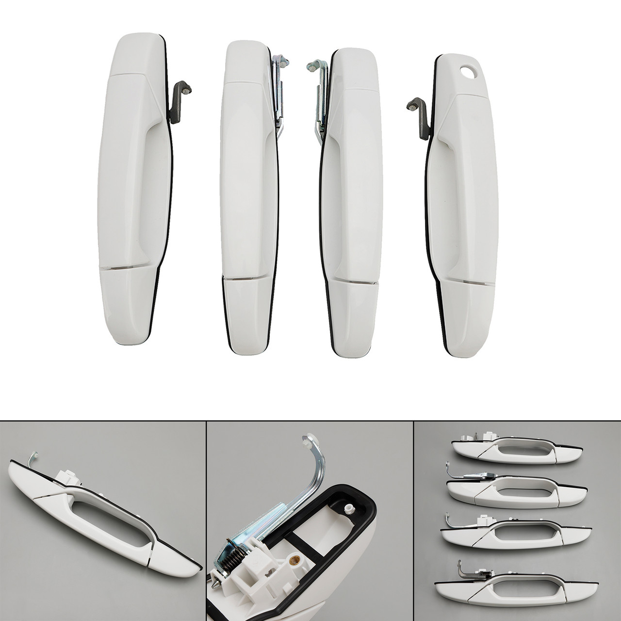 84053446 2007-2013 Cadillac Escalade Base 2007-2012 Chevrolet Avalanche 4PCS Front & Rear Door Handle Set Olympic White