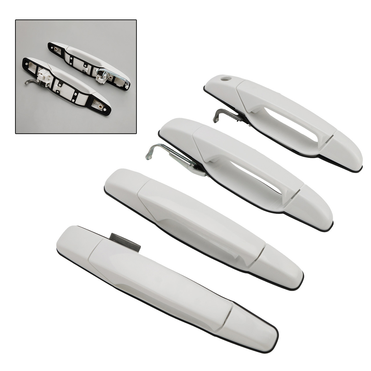 84053446 2007-2013 Cadillac Escalade Base 2007-2012 Chevrolet Avalanche 4PCS Front & Rear Door Handle Set Olympic White