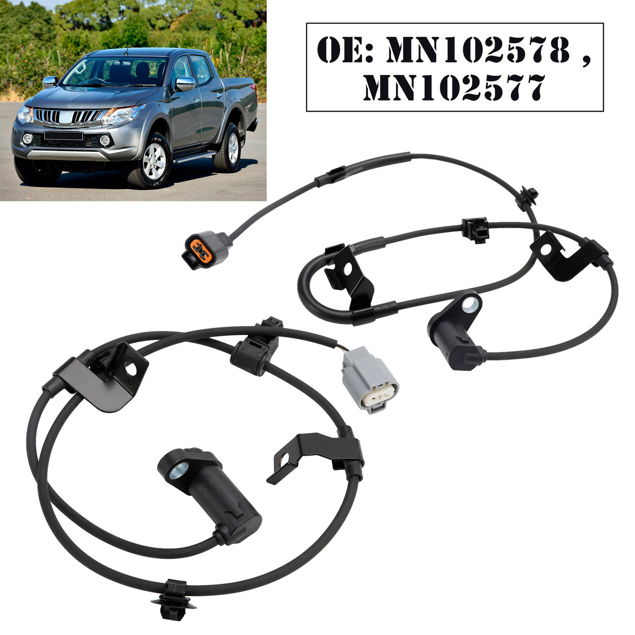 MN102578 2008 MITSUBISHI NATIVA II 2005-2015 Mitsubishi L200/Triton 2X ABS Wheel Speed Sensor Rear Left & Right