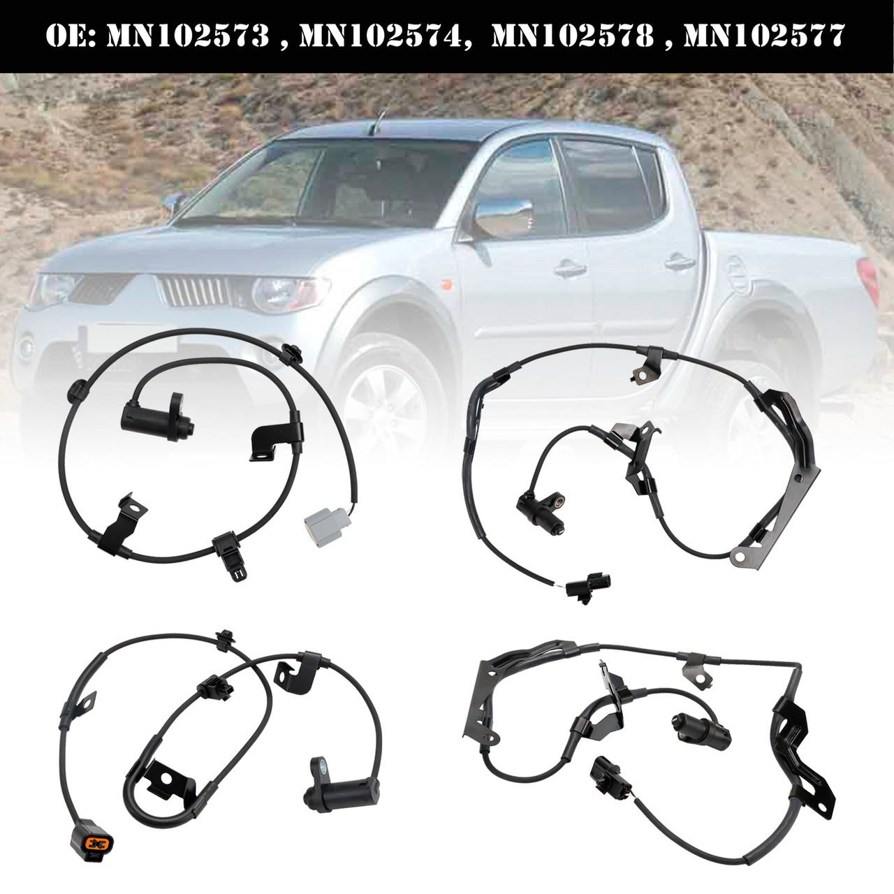 MN102577 2008 MITSUBISHI NATIVA II 2005-2015 Mitsubishi L200/Triton 4X Front Rear Left Right ABS Speed Sensor