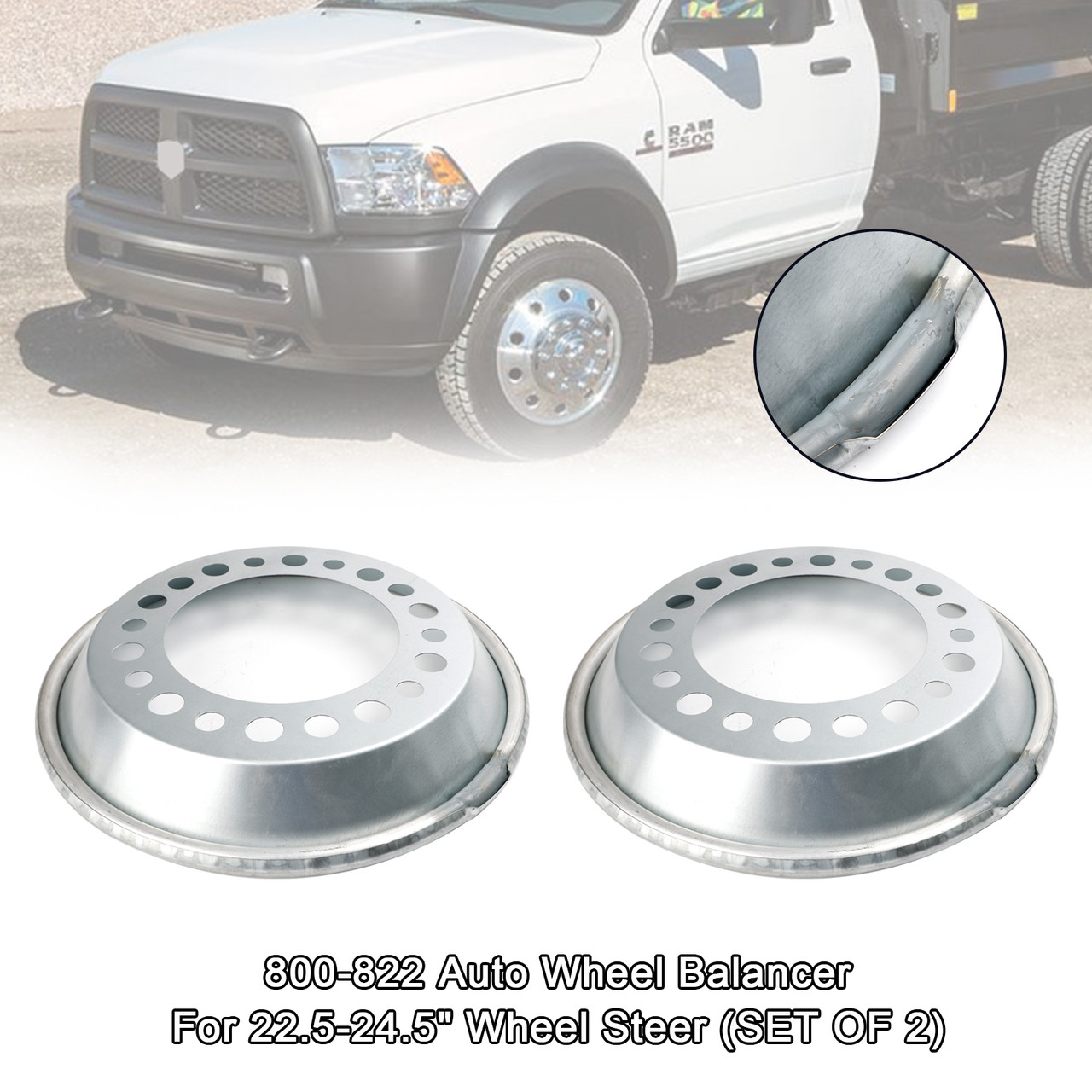 800-822 Auto Wheel Balancer For 22.5-24.5" Wheel Steer (SET OF 2)