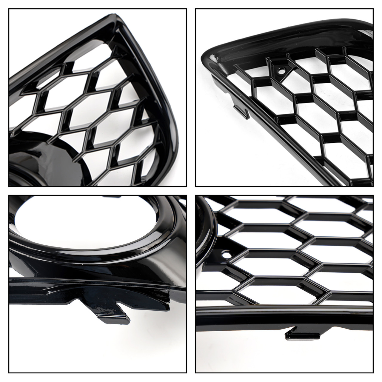 Honeycomb Bumper Front Fog Light Grill Grille Cover Fit Audi A3 8P 2009-2013