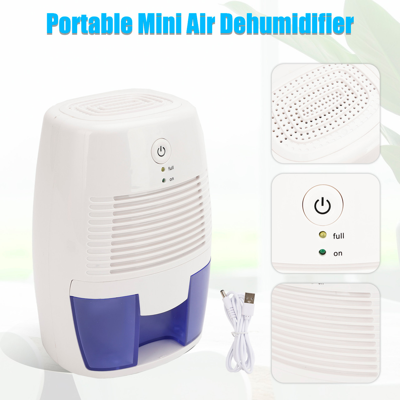 500ML Portable Mini Air Dehumidifier for Damp/Mould/Moisture in Home Ultra Quiet