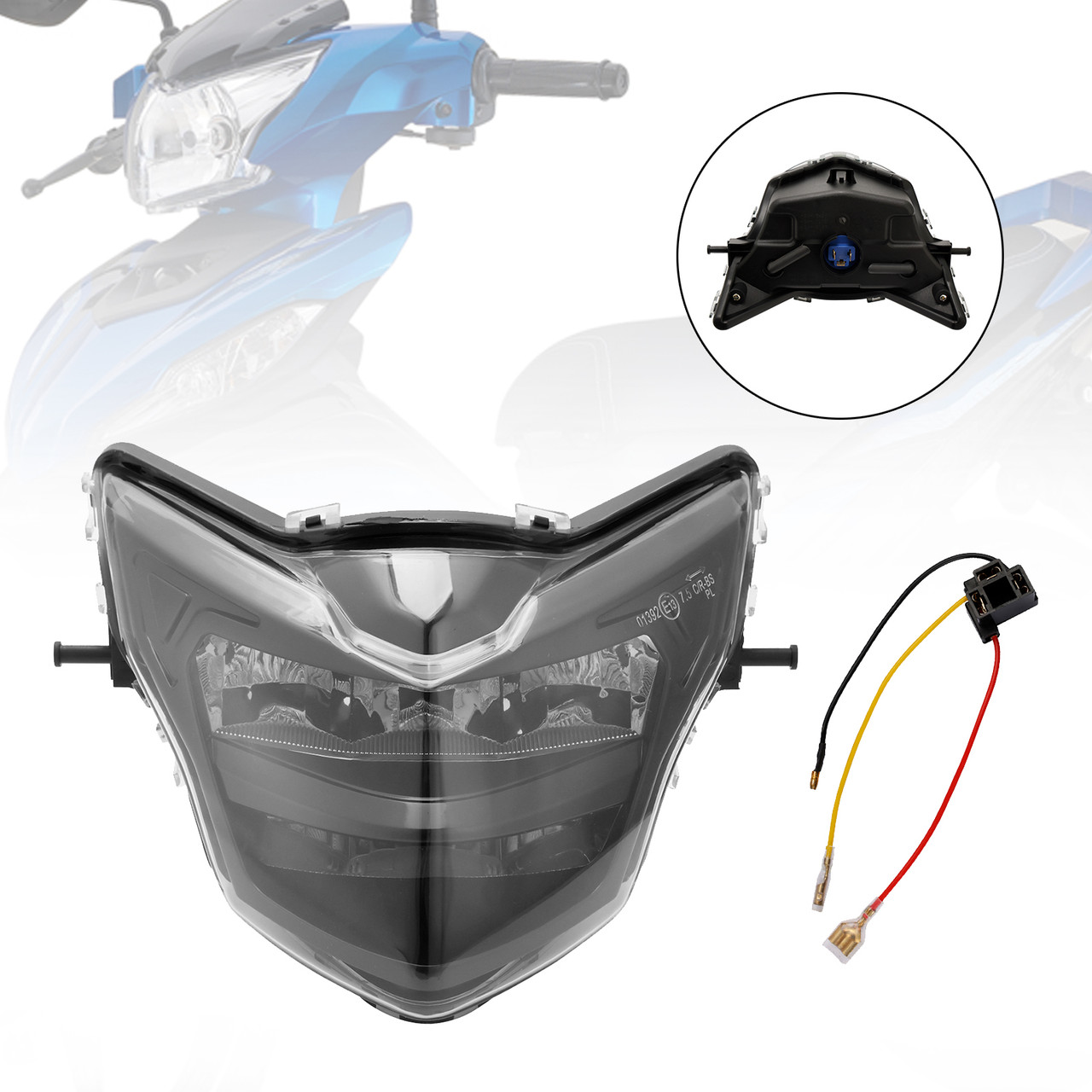 Front Headlight Grille Headlamp Led Protector Clear For Yamaha Lc135 V2-V6 V3 V4