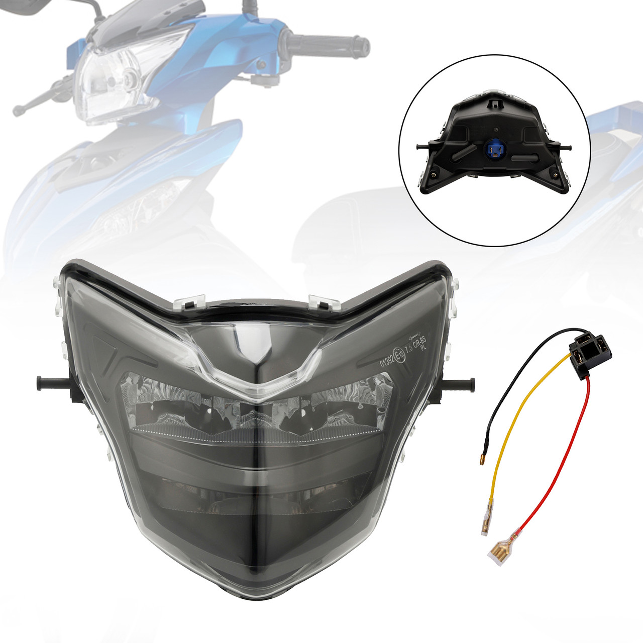 Front Headlight Grille Headlamp Led Protector Smoke For Yamaha Lc135 V2-V6 V3 V4