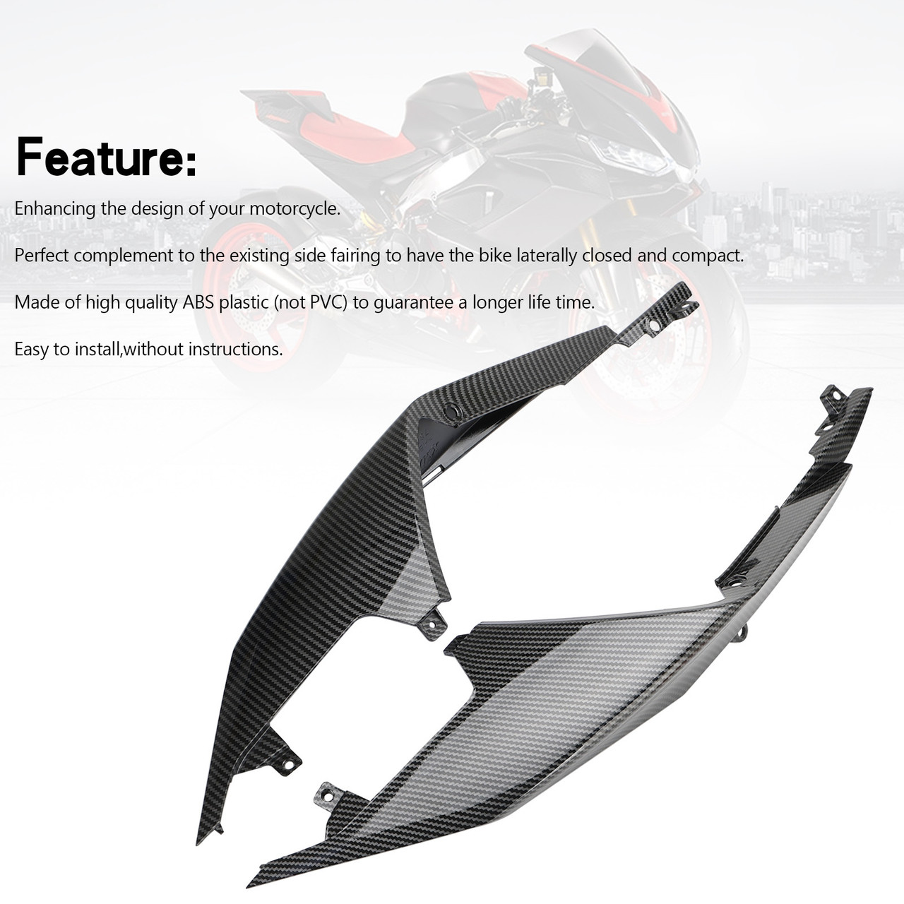 Carbon ABS Rear Tail Seat Side Cover Fairing For Aprilia RS 660 2020-2022