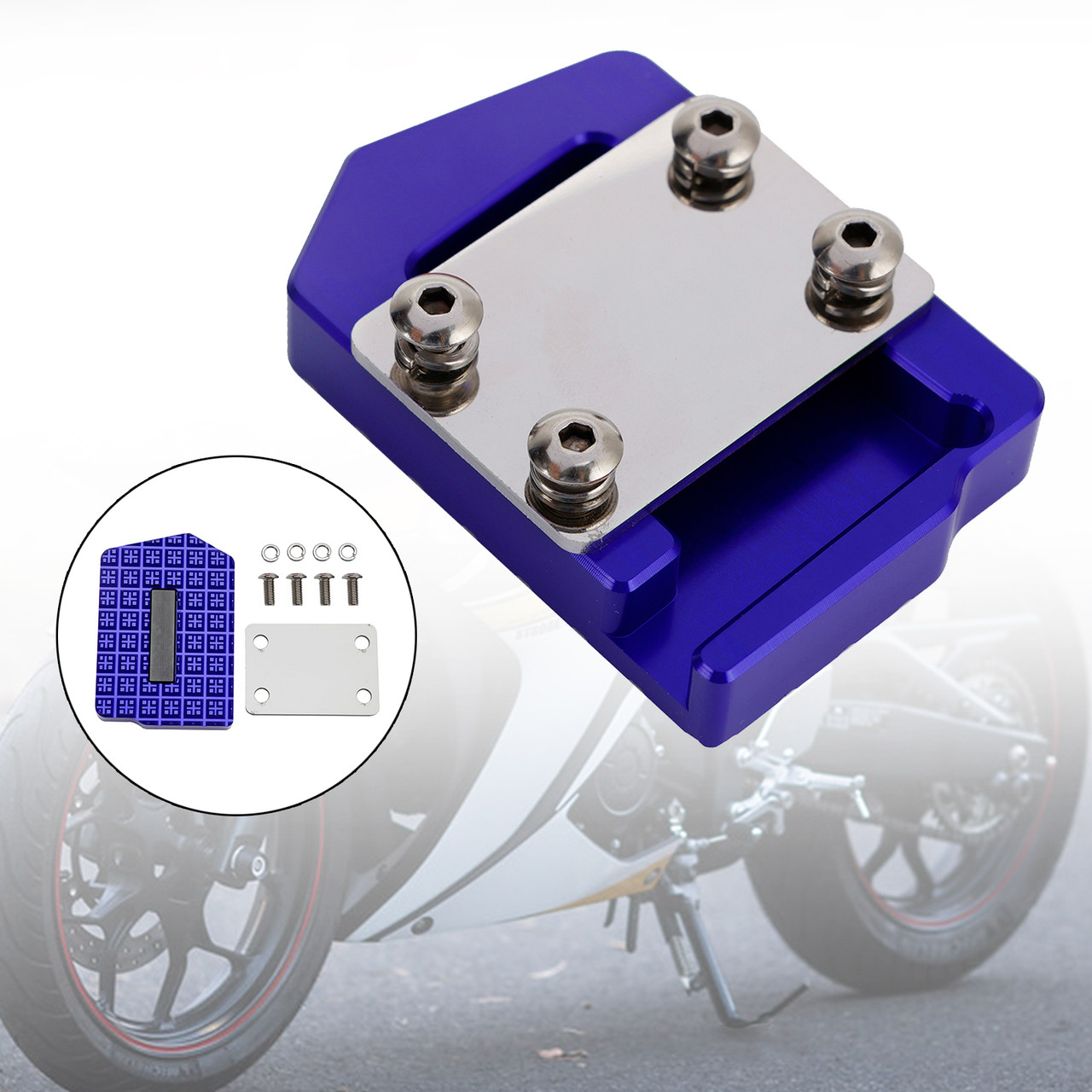 Extension Brake Foot Pedal Enlarger Pad Light Cnc Blue For Yamaha Yzf-R3 19-23