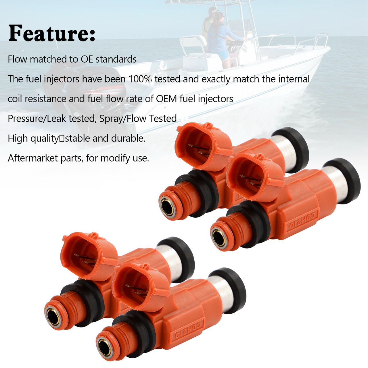 4PCS 880887T1 Fuel Injectors For Mercury 115 EFI 4 Stroke 2001-2006 4PCS 880887T1 Fuel Injectors For Mercury 115 EFI 4 Stroke 2001-2006