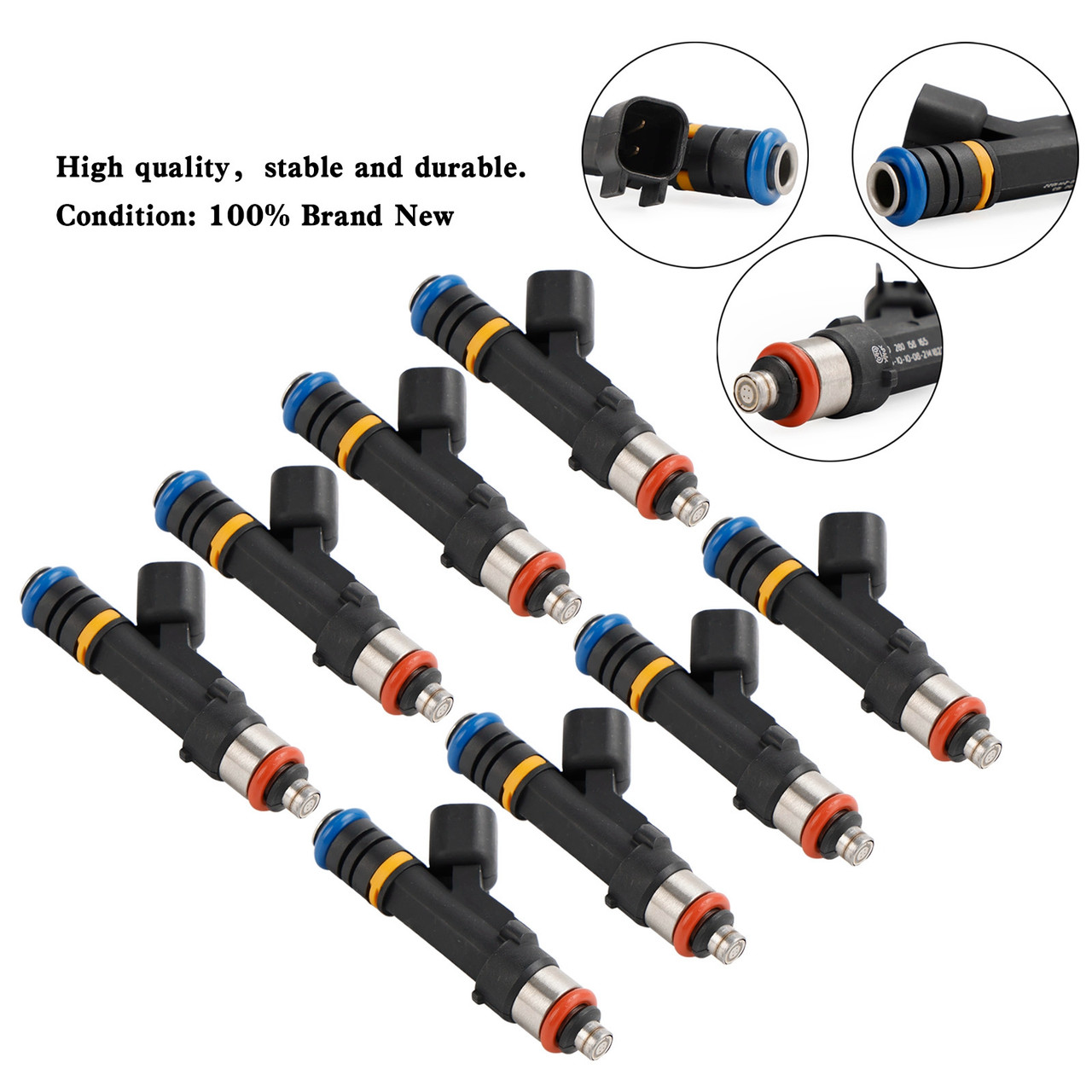 8PCS 0280158165 Fuel Injectors 0280158081 879312003 For Mercruiser Volvo Penta