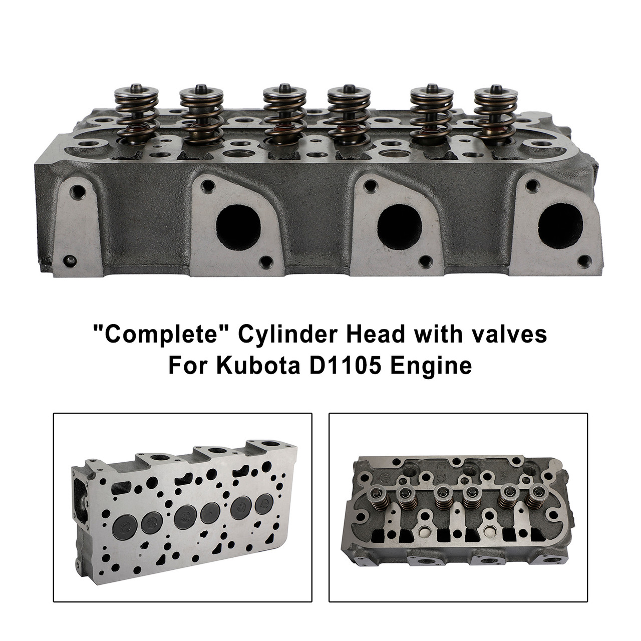 New "Complete" Cylinder Head Fits For Kubota D1105 Engine With Valves