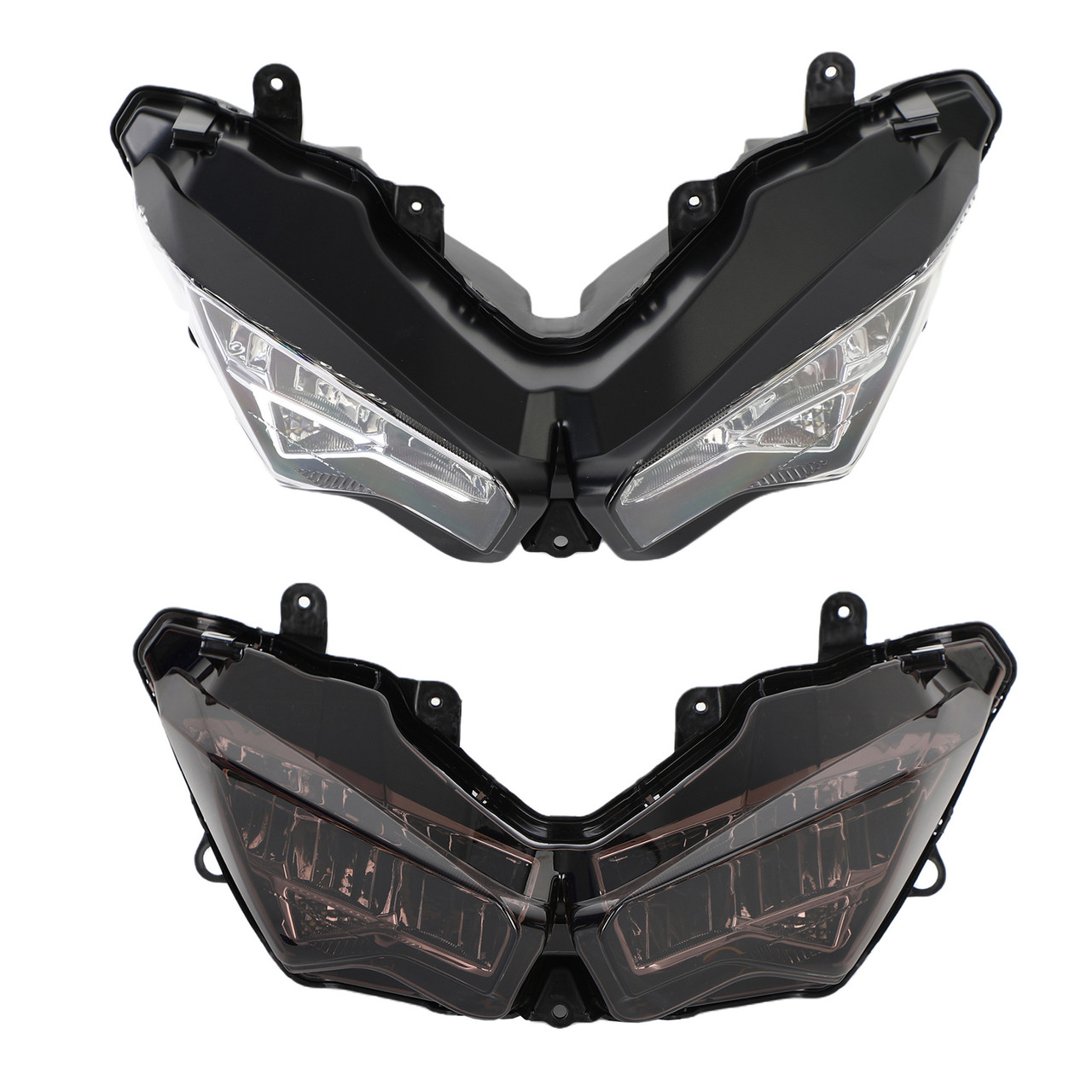 Front Headlight Grille Lamp Grille Protector Clear For Kawasaki Ninja 400 18-23