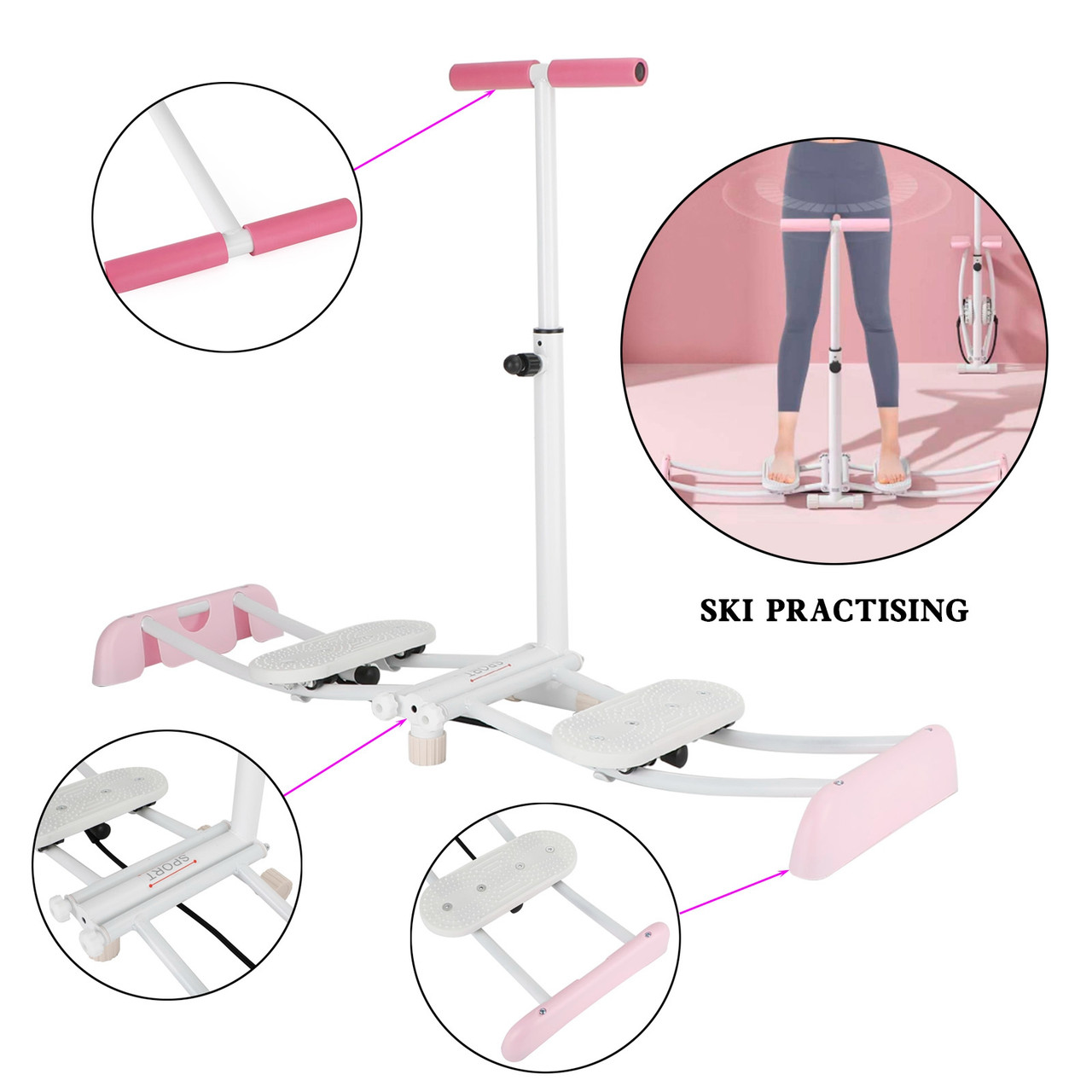 Ski Exercise Machine Leg Exercise Pelvic Muscle Hip Trainer Thigh Exerciser