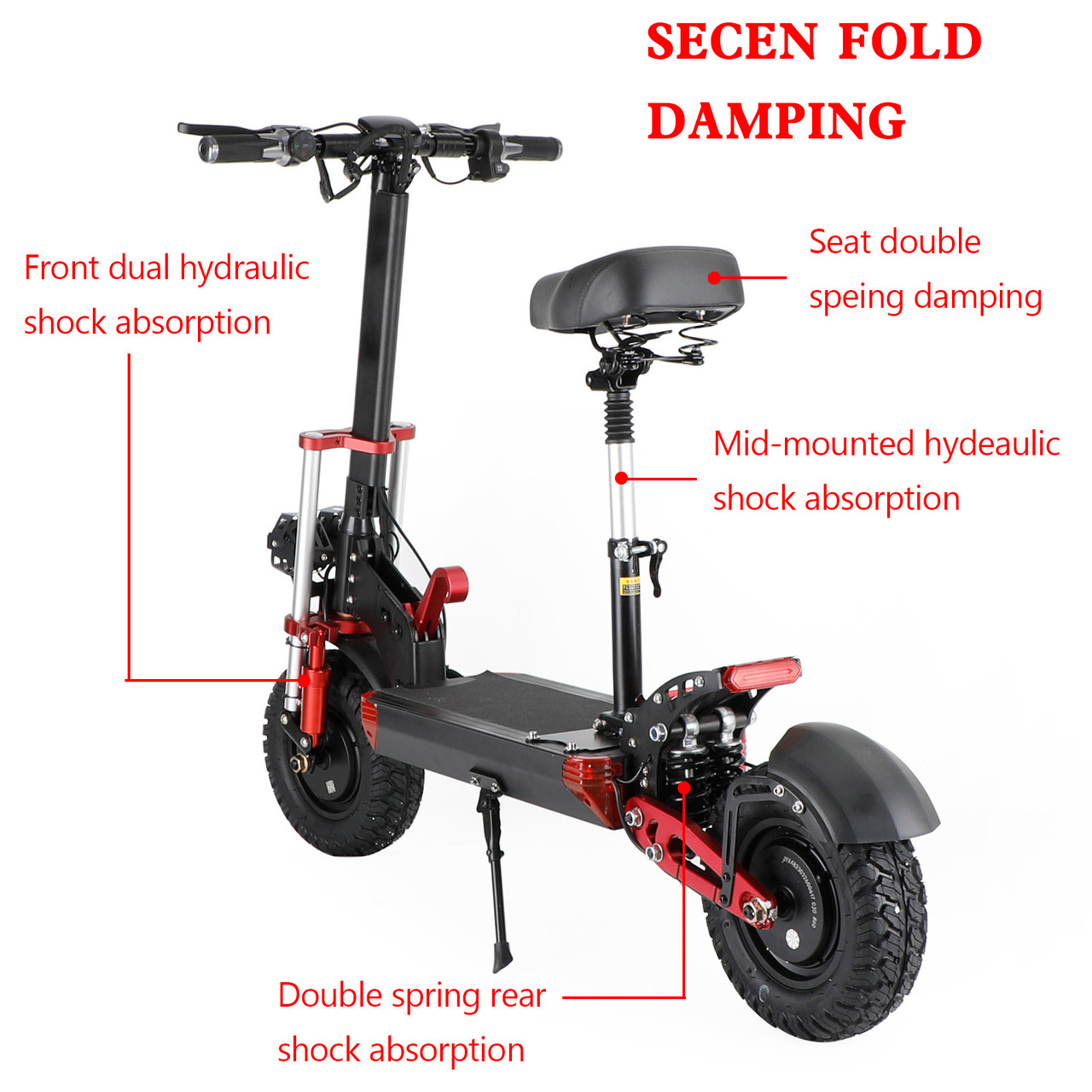 2000W 21ah off-road alloy electric scooter for adult,With large