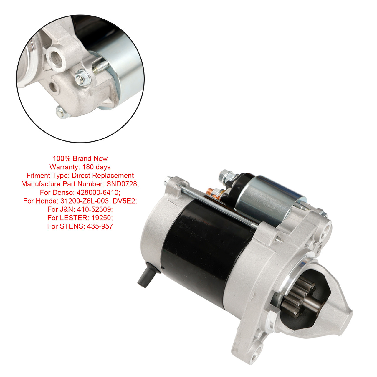 Ｎ Starter Motor 31200-PWA-G01 for Jazz FIT - Reliable Performance