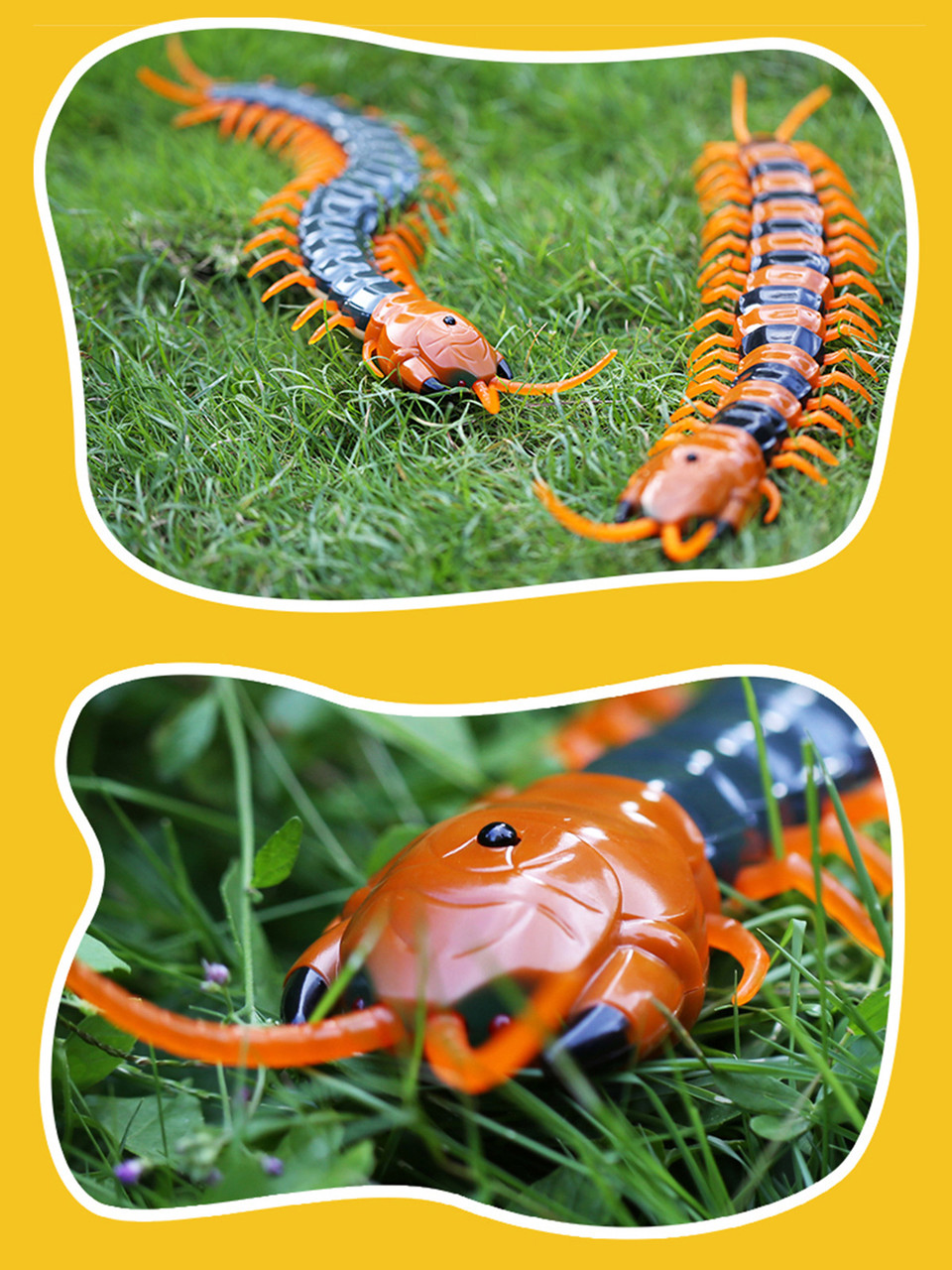 Remote Control Centipede Infrared Animal Electric Toy Kid Christmas Gift Black