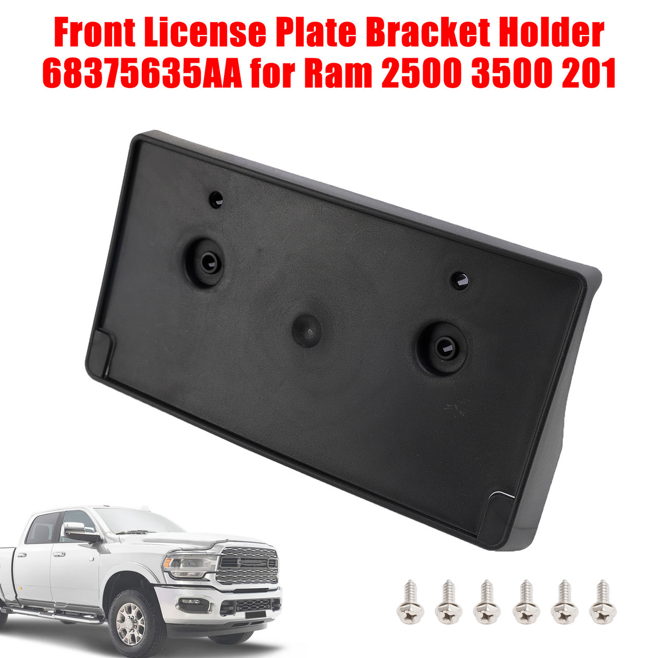 Front License Plate Bracket Holder 68375635AA for Ram 2500 3500 2018