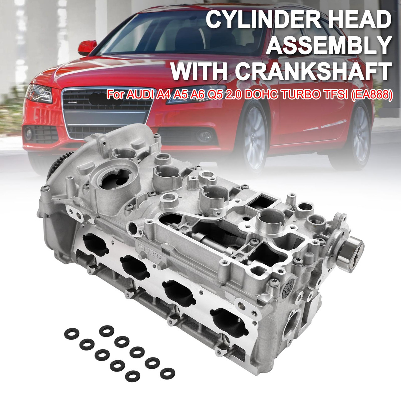 Cylinder Head Assembly With Crankshaft 06H103373J For AUDI A4 A5 A6 Q5 2.0 DOHC TURBO TFSI (EA888)