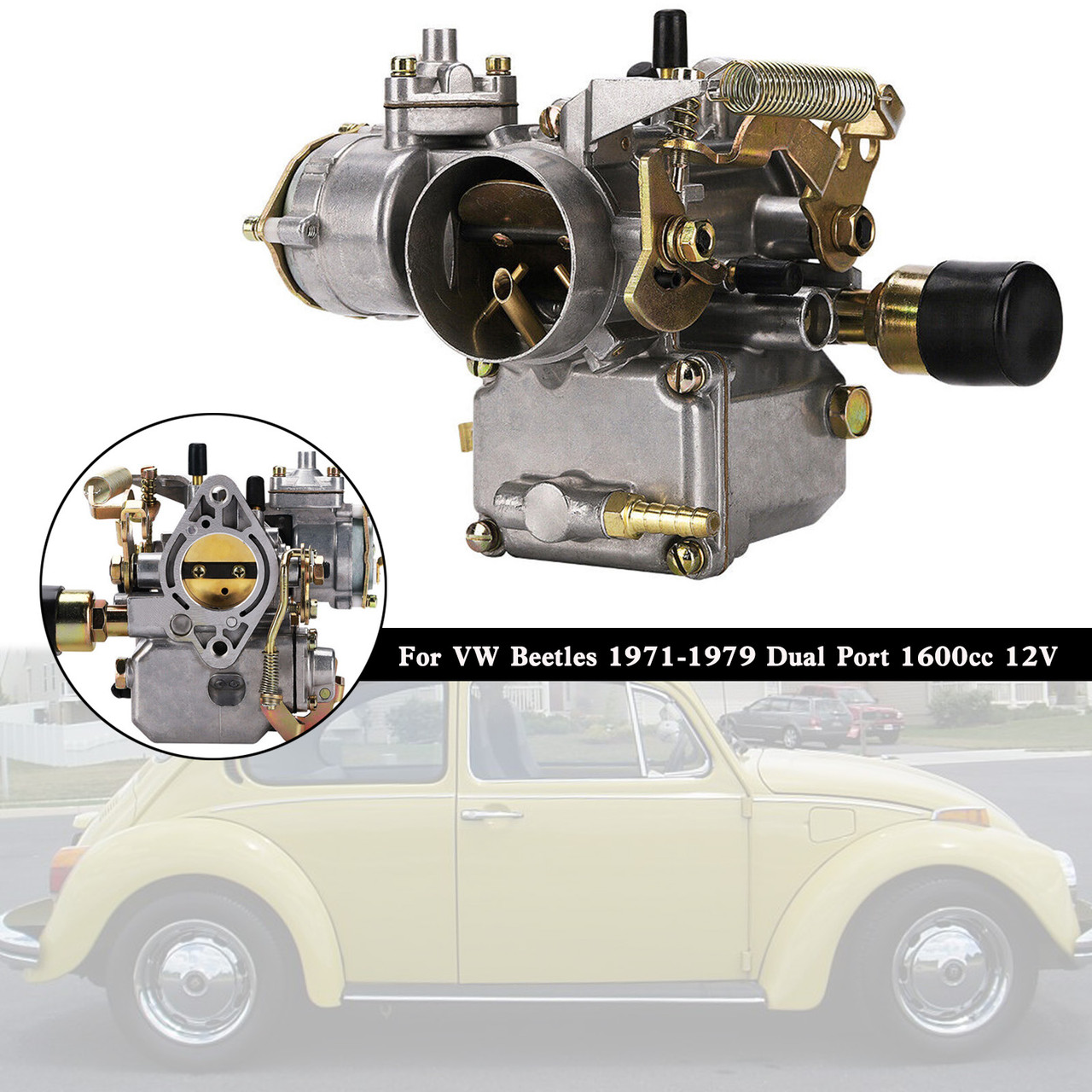 34 Pict-3 Carburetor 113129031K For VW Beetles 1971-1979 Dual Port