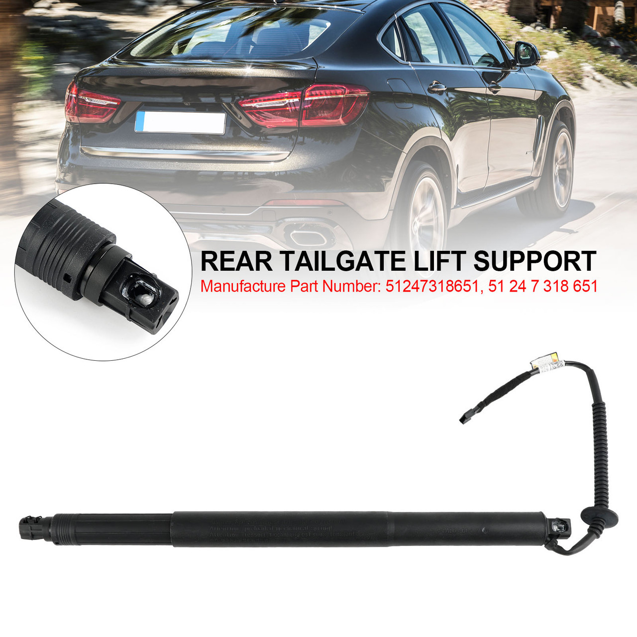 Rear Left Tailgate Power Lift Support 51247318651 Fit BMW X6 F16 F86 2014-2019