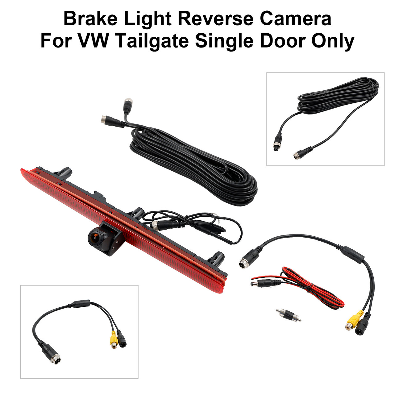 Reverse Camera For VW Transporter T5 T5.1 Brake Light Tailgate Single Door Only