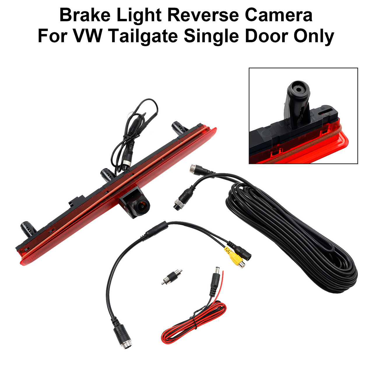 Reverse Camera For VW Transporter T5 T5.1 Brake Light Tailgate Single Door Only