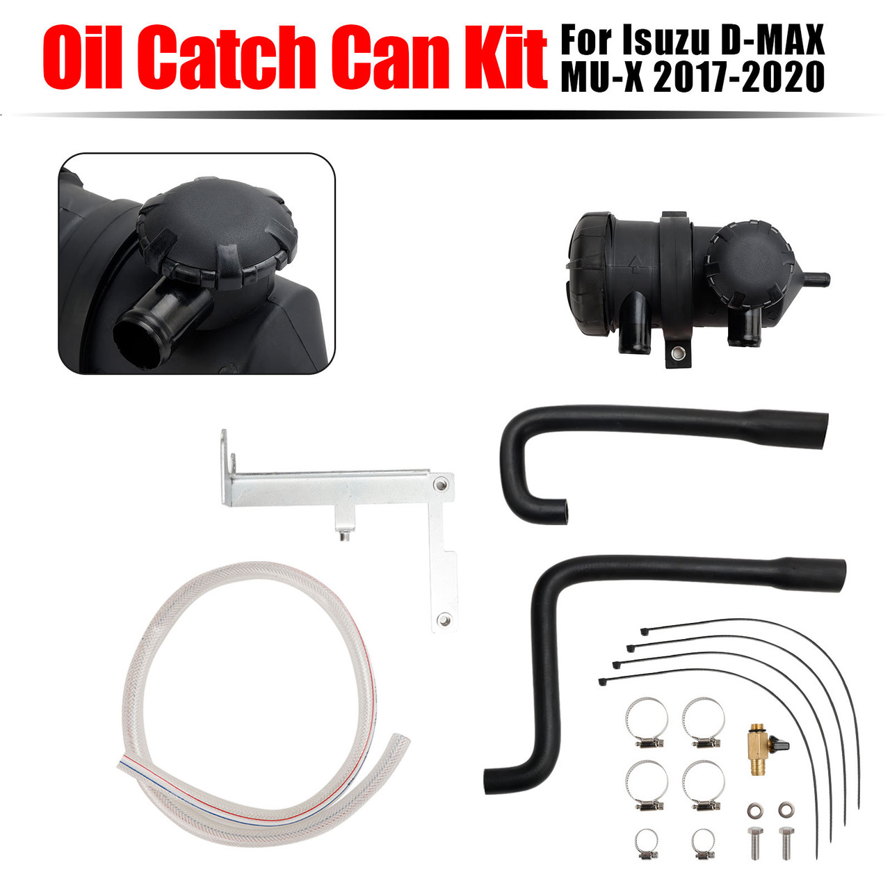 Oil Catch Can Kit OS-PROV-25 For Isuzu D-MAX MU-X 2017-2020 3.0L TD
