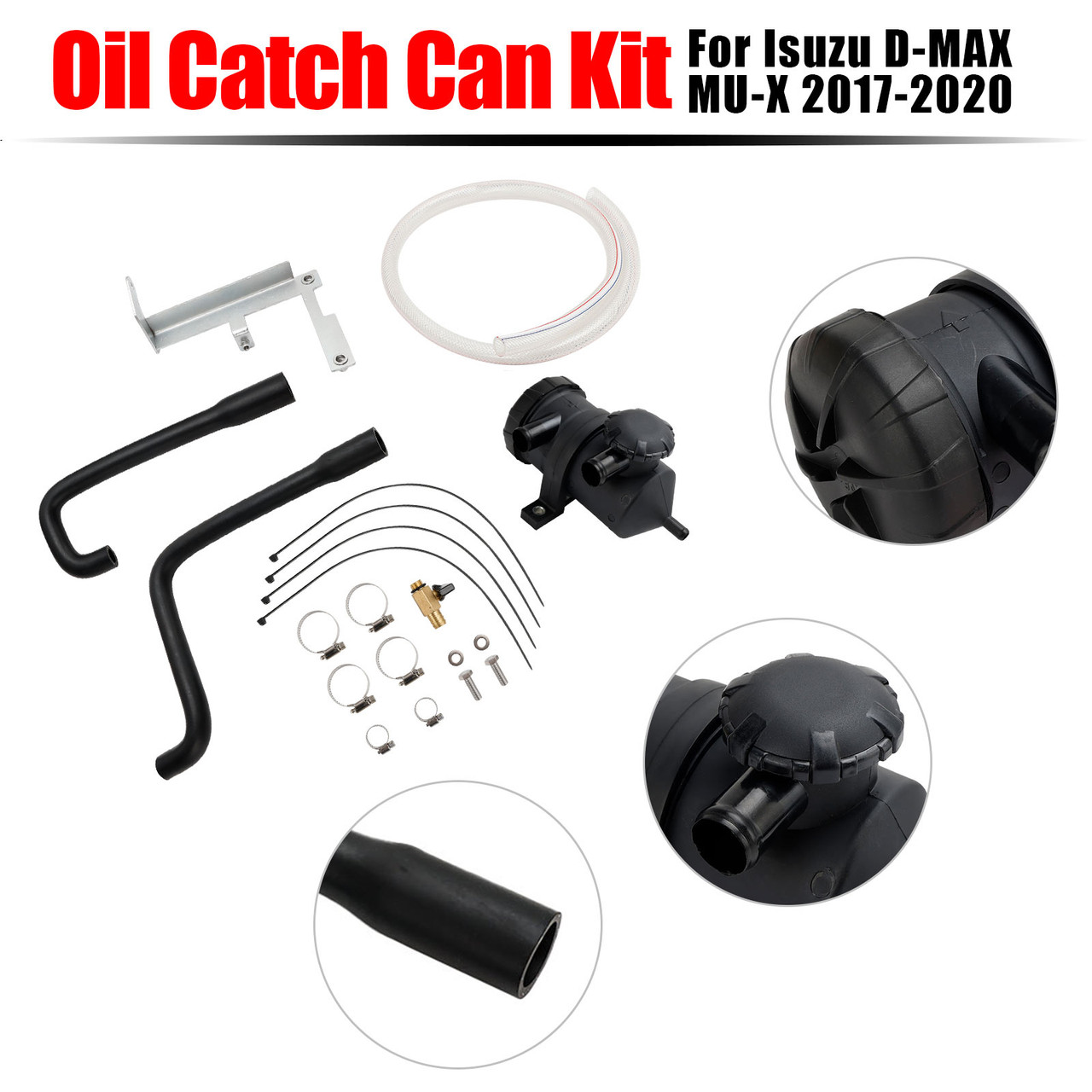 Oil Catch Can Kit OS-PROV-25 For Isuzu D-MAX MU-X 2017-2020 3.0L TD